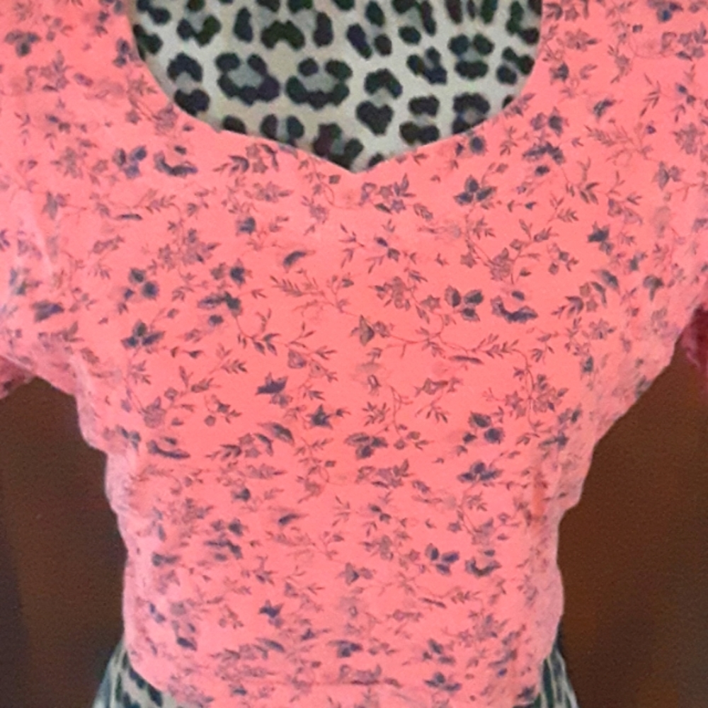 Y2K 90's Cottagecore Boho Crop Top Wildflowers Vintage